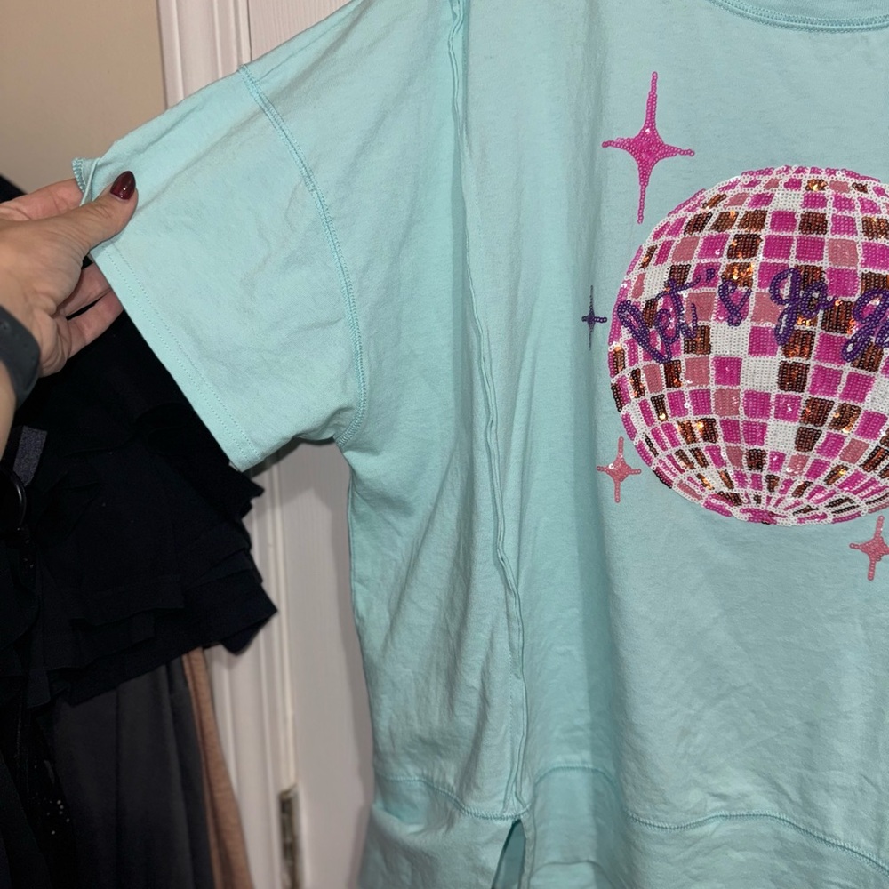 Let’s Go Girls Sequin Graphic Tee by Fantastic Fawn - Picture 5 of 5
